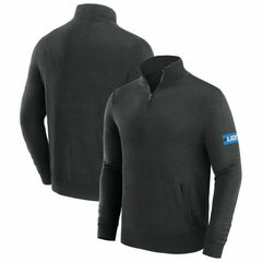 Detroit Lions J. Palmer Franchise Quarter-Zip Sweater - Black