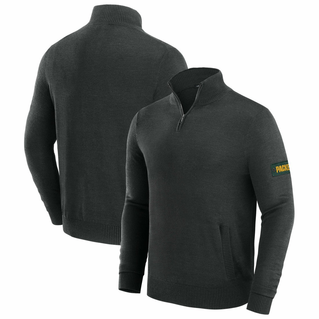 Green Bay Packers J. Palmer Franchise Quarter-Zip Sweater - Black