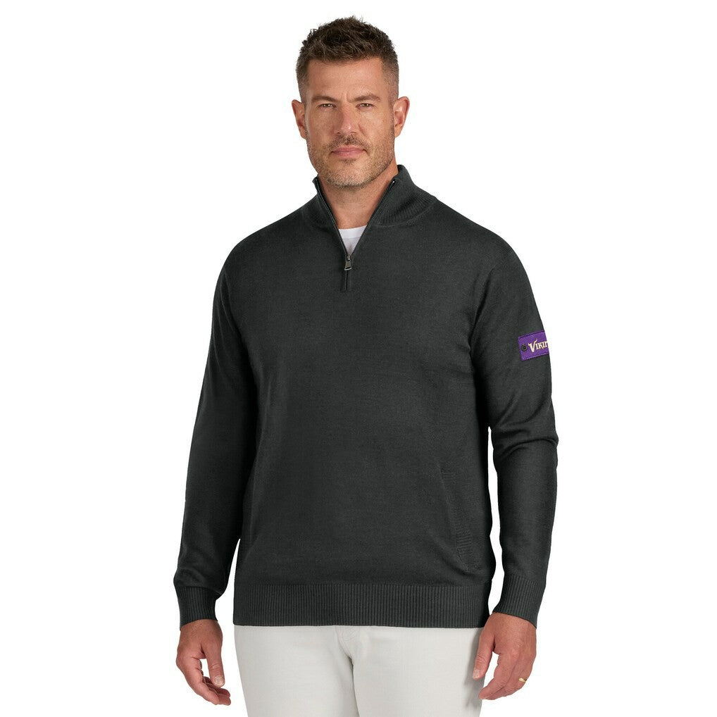Minnesota Vikings J. Palmer Franchise Quarter-Zip Sweater - Black