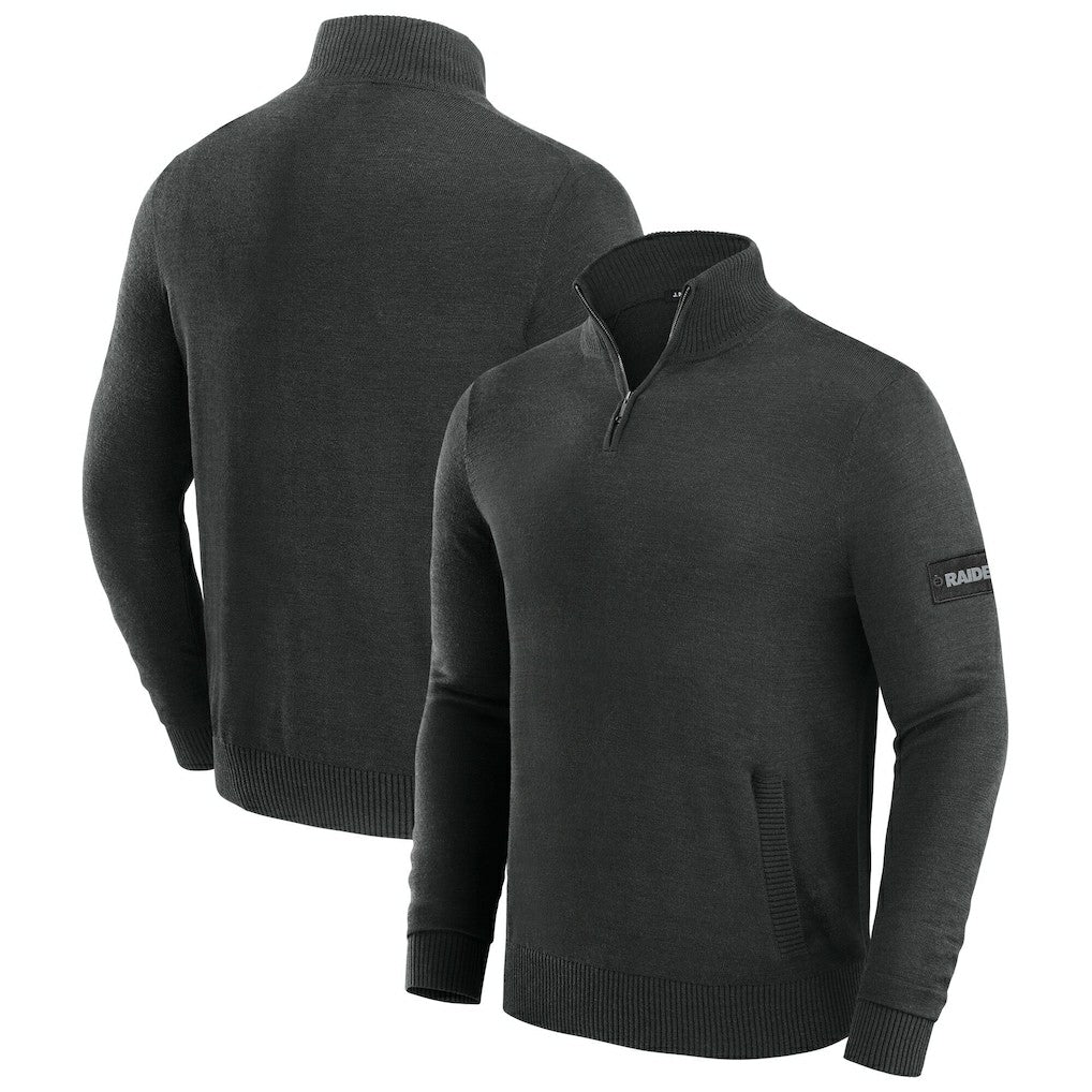 Las Vegas Raiders J. Palmer Franchise Quarter-Zip Sweater - Black