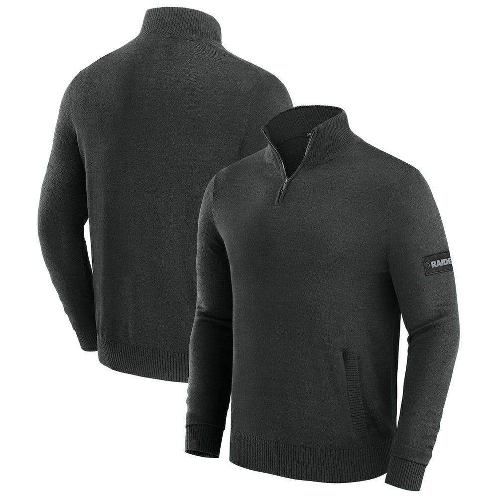 Las Vegas Raiders J. Palmer Franchise Quarter-Zip Sweater - Black