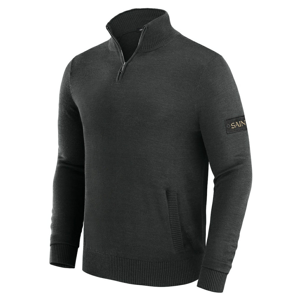 New Orleans Saints J. Palmer Franchise Quarter-Zip Sweater - Black
