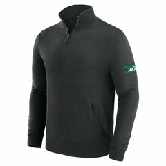 New York Jets J. Palmer Franchise Quarter-Zip Sweater - Black