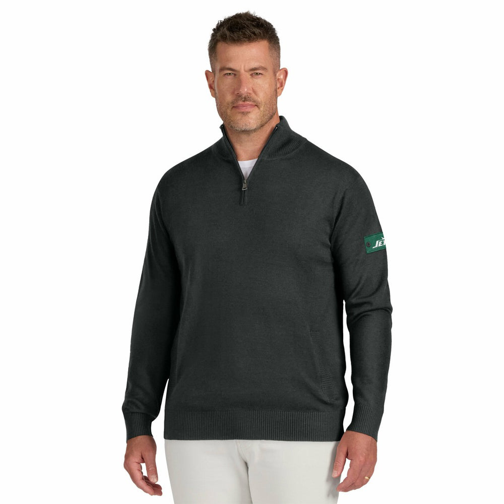 New York Jets J. Palmer Franchise Quarter-Zip Sweater - Black