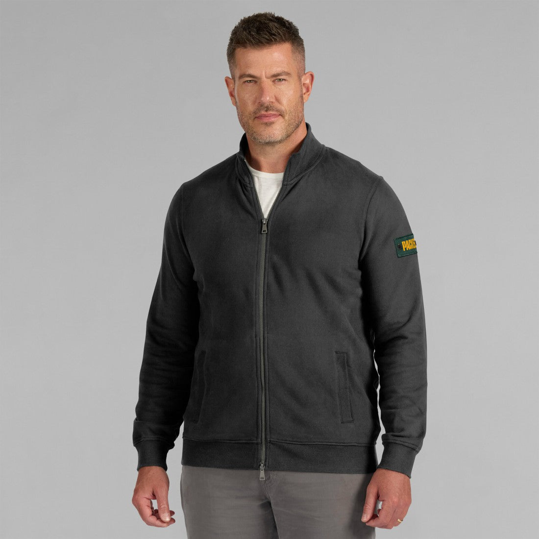 Green Bay Packers J. Palmer QB1 Full-Zip Sweatshirt - Black Sweatshirts