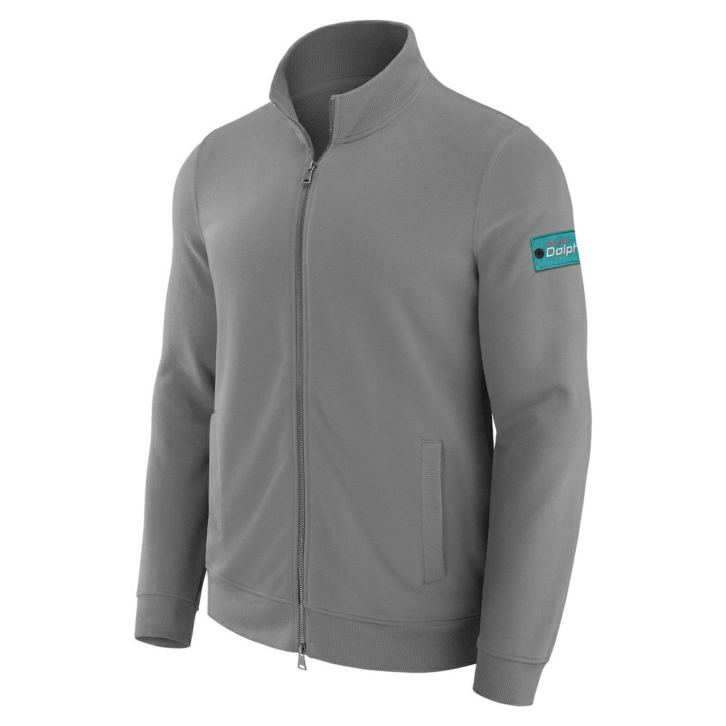 Miami Dolphins J. Palmer QB1 Full-Zip Sweatshirt - Graphite Sweatshirts