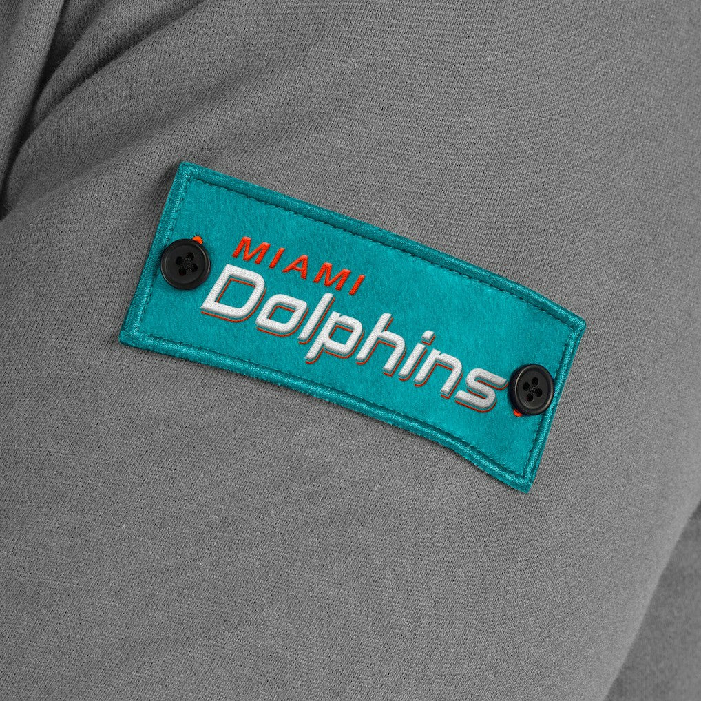 Miami Dolphins J. Palmer QB1 Full-Zip Sweatshirt - Graphite Sweatshirts
