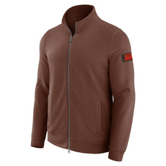 Cleveland Browns J. Palmer QB1 Full-Zip Sweatshirt - Tan Sweatshirts