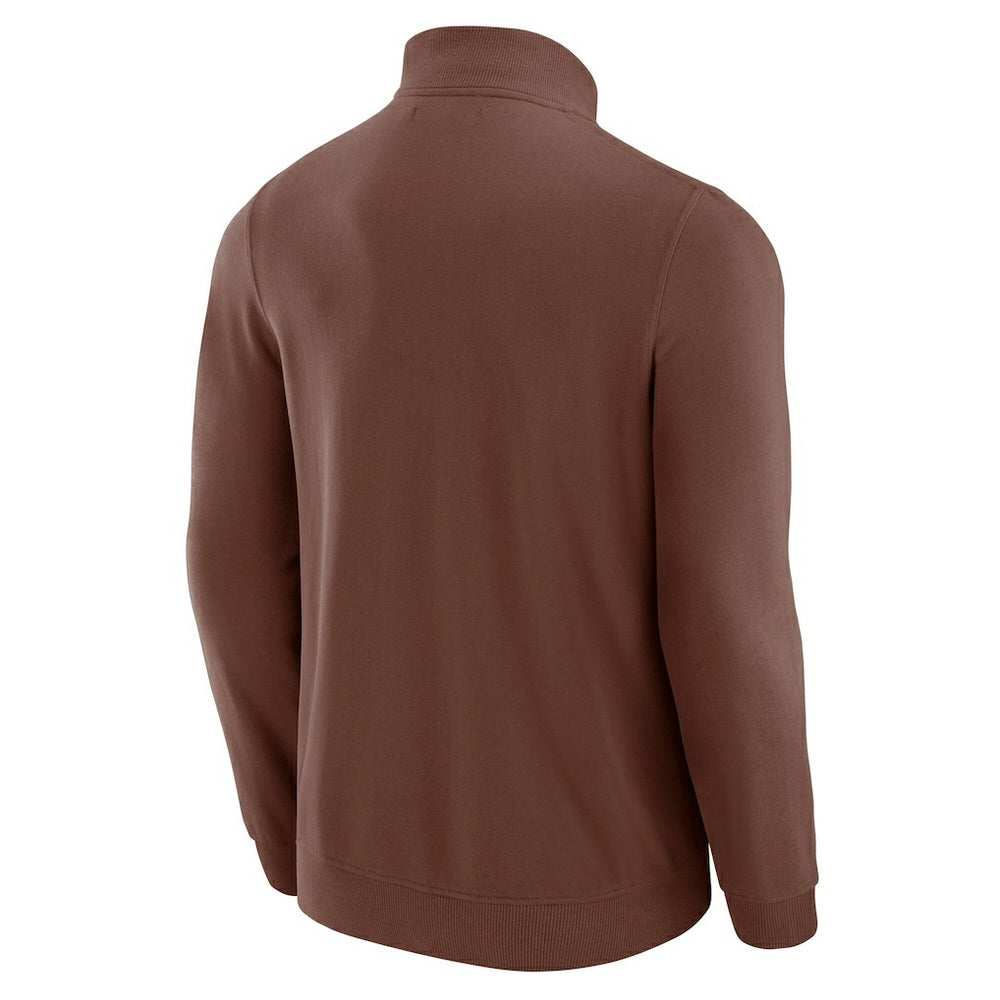 Cleveland Browns J. Palmer QB1 Full-Zip Sweatshirt - Tan Sweatshirts