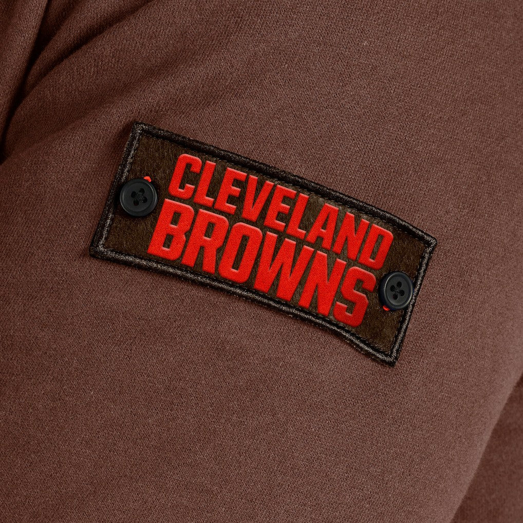 Cleveland Browns J. Palmer QB1 Full-Zip Sweatshirt - Tan Sweatshirts