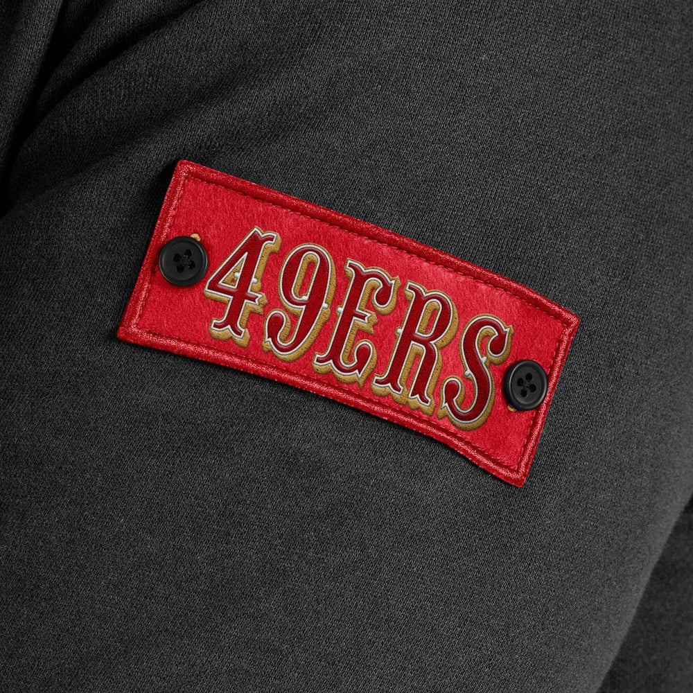 San Francisco 49ers J. Palmer QB1 Full-Zip Sweatshirt - Black Sweatshirts