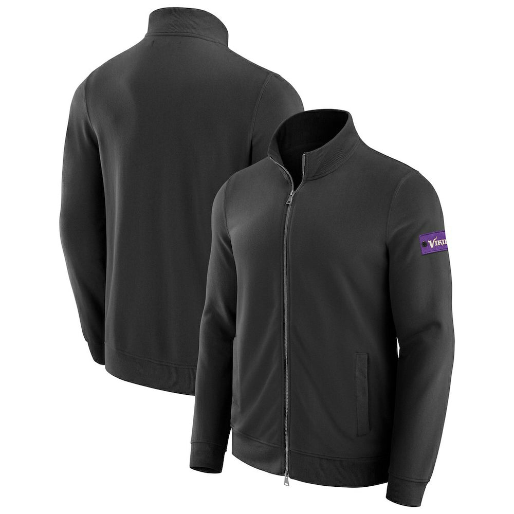 Minnesota Vikings J. Palmer QB1 Full-Zip Sweatshirt - Black Sweatshirts