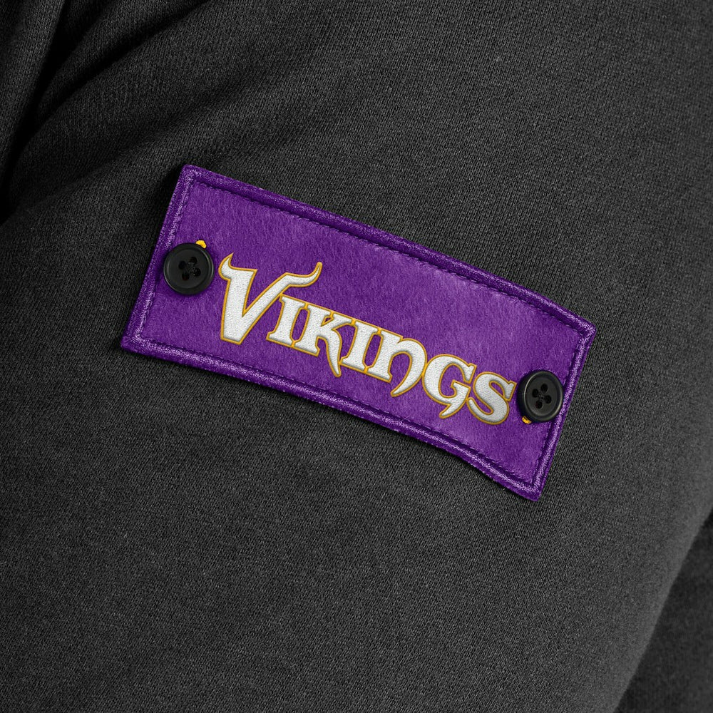 Minnesota Vikings J. Palmer QB1 Full-Zip Sweatshirt - Black Sweatshirts