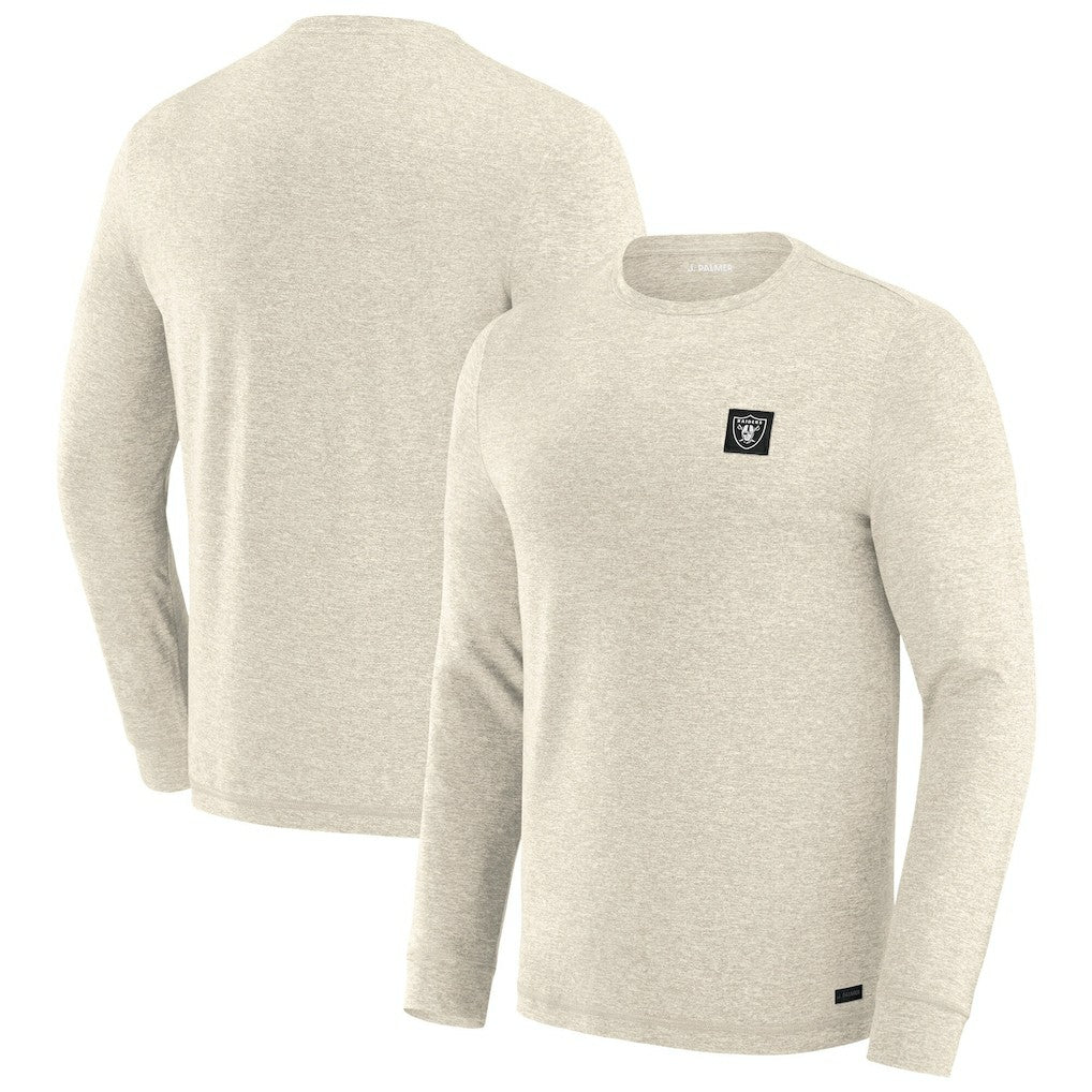 Las Vegas Raiders J. Palmer Four Down Long Sleeve T-Shirt - Cream T-shirts