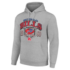 Buffalo Bills Starter 80s Retro Pullover Hoodie - Heather Gray Hoodies