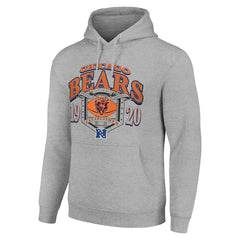 Chicago Bears Starter 80s Retro Pullover Hoodie - Heather Gray Hoodies