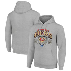 San Francisco 49ers Starter 80s Retro Pullover Hoodie - Heather Gray Hoodies