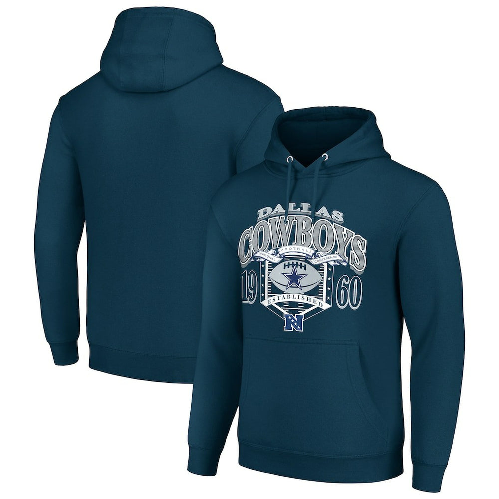 Dallas Cowboys Starter 80s Retro Pullover Hoodie - Navy Hoodies