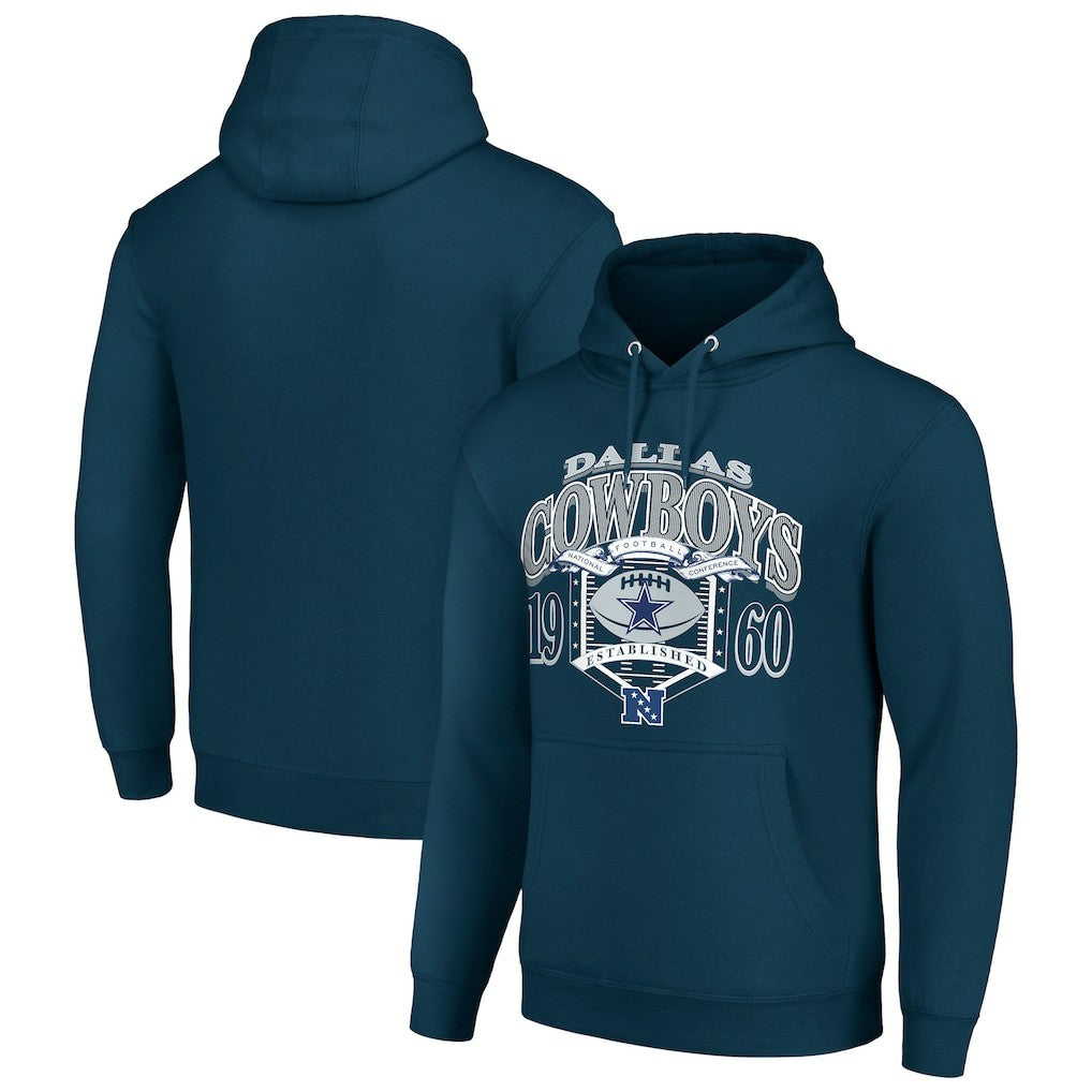 Dallas Cowboys Starter 80s Retro Pullover Hoodie - Navy Hoodies