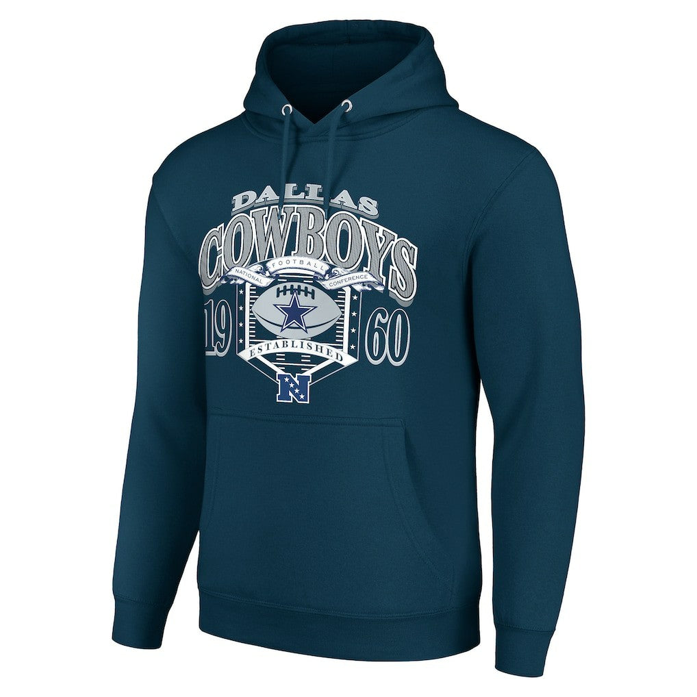 Dallas Cowboys Starter 80s Retro Pullover Hoodie - Navy Hoodies