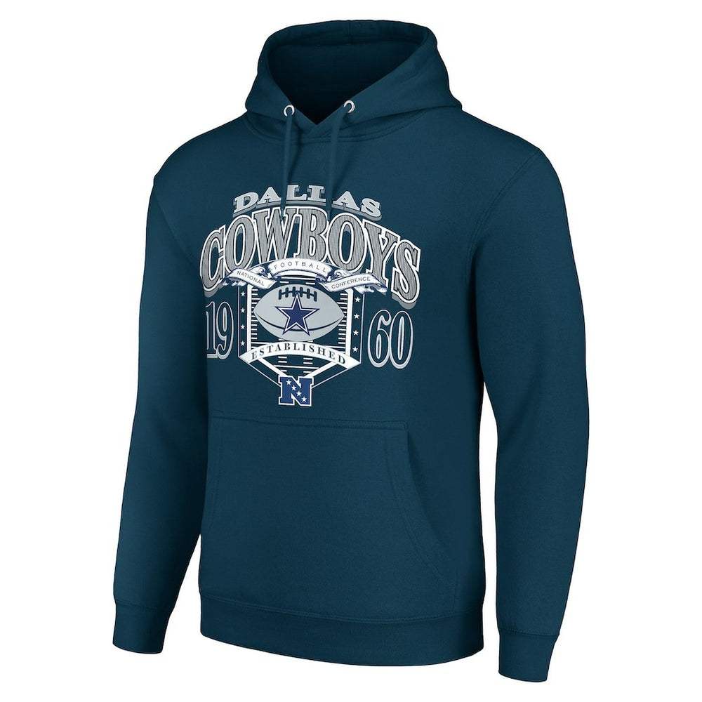 Dallas Cowboys Starter 80s Retro Pullover Hoodie - Navy Hoodies