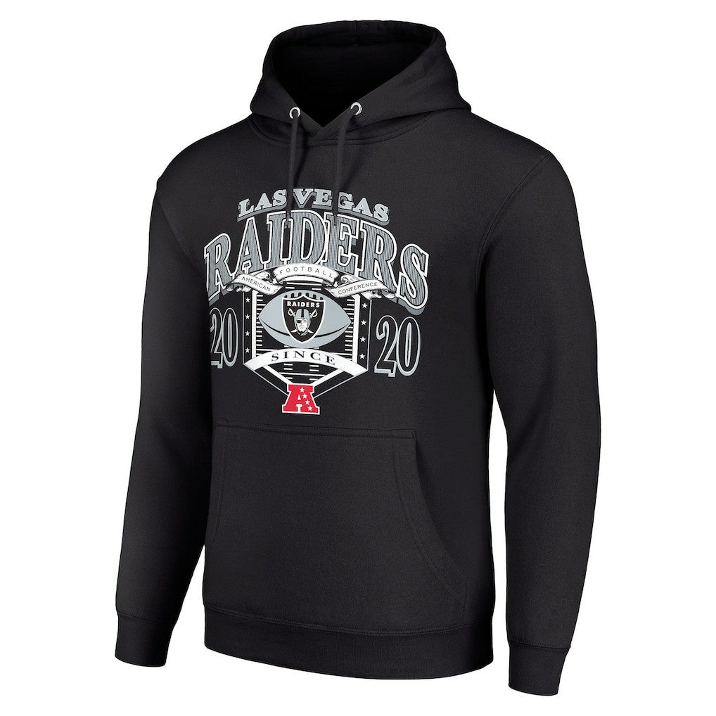 Las Vegas Raiders Starter 80s Retro Pullover Hoodie - Black Hoodies