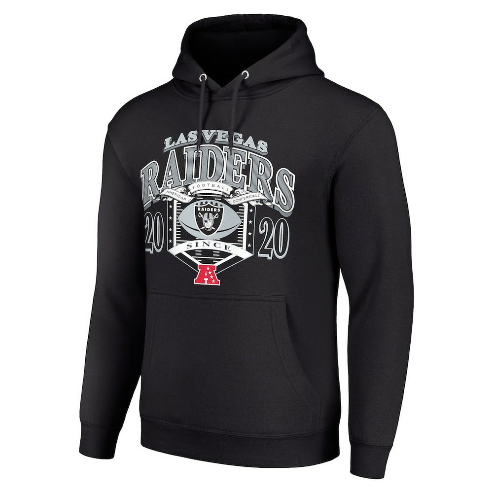 Las Vegas Raiders Starter 80s Retro Pullover Hoodie - Black Hoodies