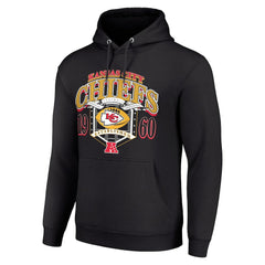 Kansas City Chiefs Starter 80s Retro Pullover Hoodie - Black Hoodies