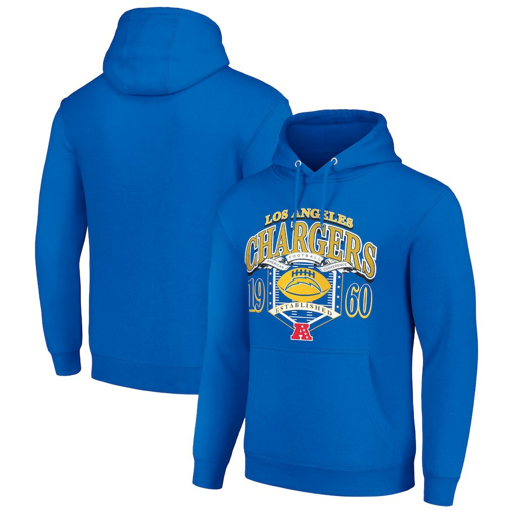 Los Angeles Chargers Starter 80s Retro Pullover Hoodie - Royal Hoodies