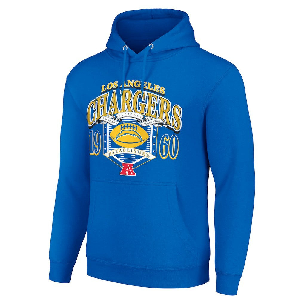 Los Angeles Chargers Starter 80s Retro Pullover Hoodie - Royal Hoodies