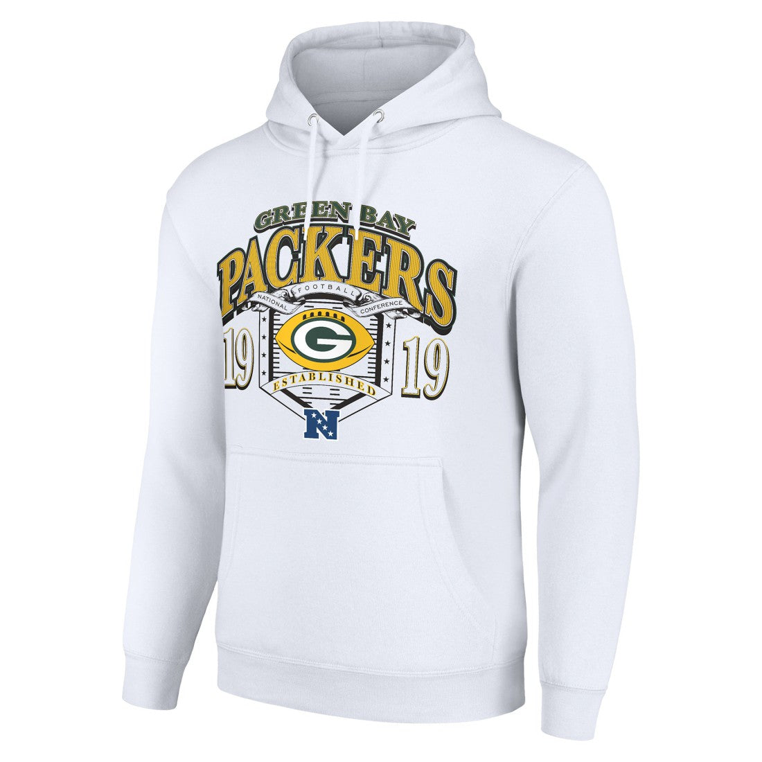 Green Bay Packers Starter 80s Retro Pullover Hoodie - White Hoodies