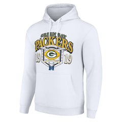 Green Bay Packers Starter 80s Retro Pullover Hoodie - White Hoodies