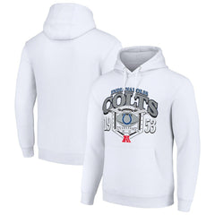 Indianapolis Colts Starter 80s Retro Pullover Hoodie - White Hoodies