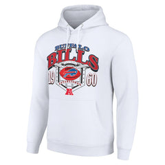Buffalo Bills Starter 80s Retro Pullover Hoodie - White Hoodies