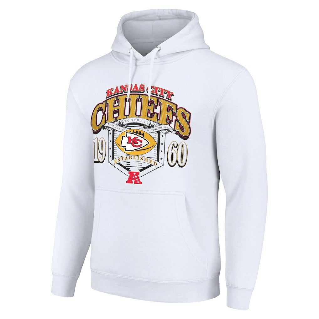 Kansas City Chiefs Starter 80s Retro Pullover Hoodie - White Hoodies