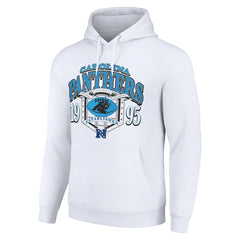 Carolina Panthers Starter 80s Retro Pullover Hoodie - White Hoodies