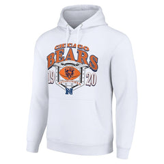 Chicago Bears Starter 80s Retro Pullover Hoodie - White Hoodies