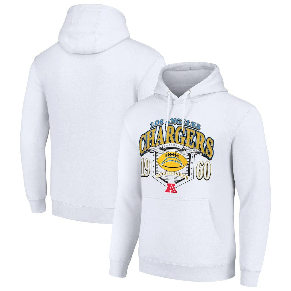 Los Angeles Chargers Starter 80s Retro Pullover Hoodie - White Hoodies