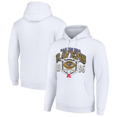 Baltimore Ravens Starter 80s Retro Pullover Hoodie - White Hoodies