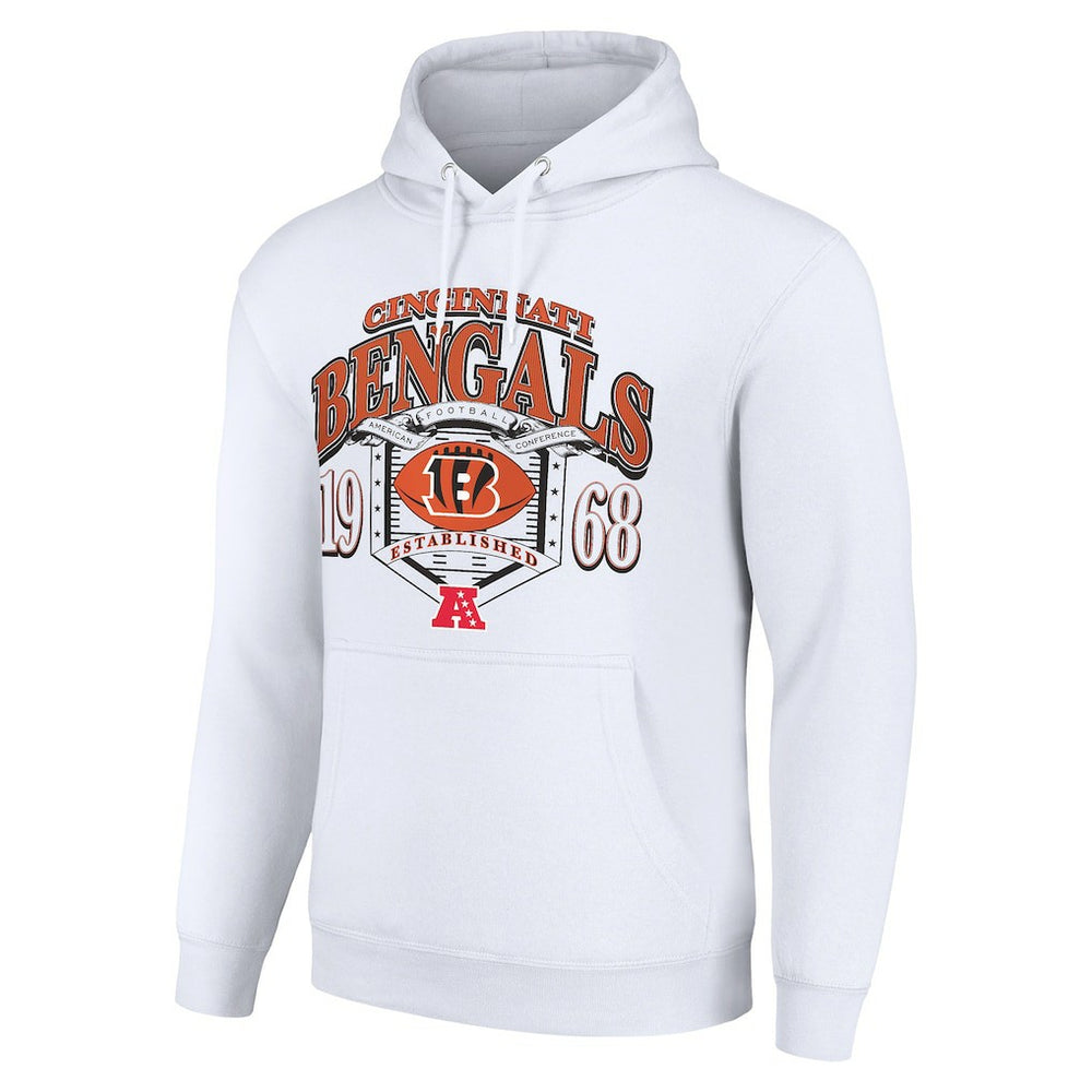 Cincinnati Bengals Starter 80s Retro Pullover Hoodie - White Hoodies