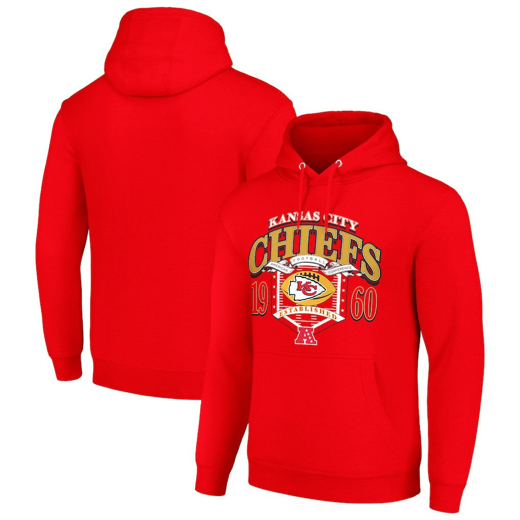 Kansas City Chiefs Starter 80s Retro Pullover Hoodie - Red Hoodies