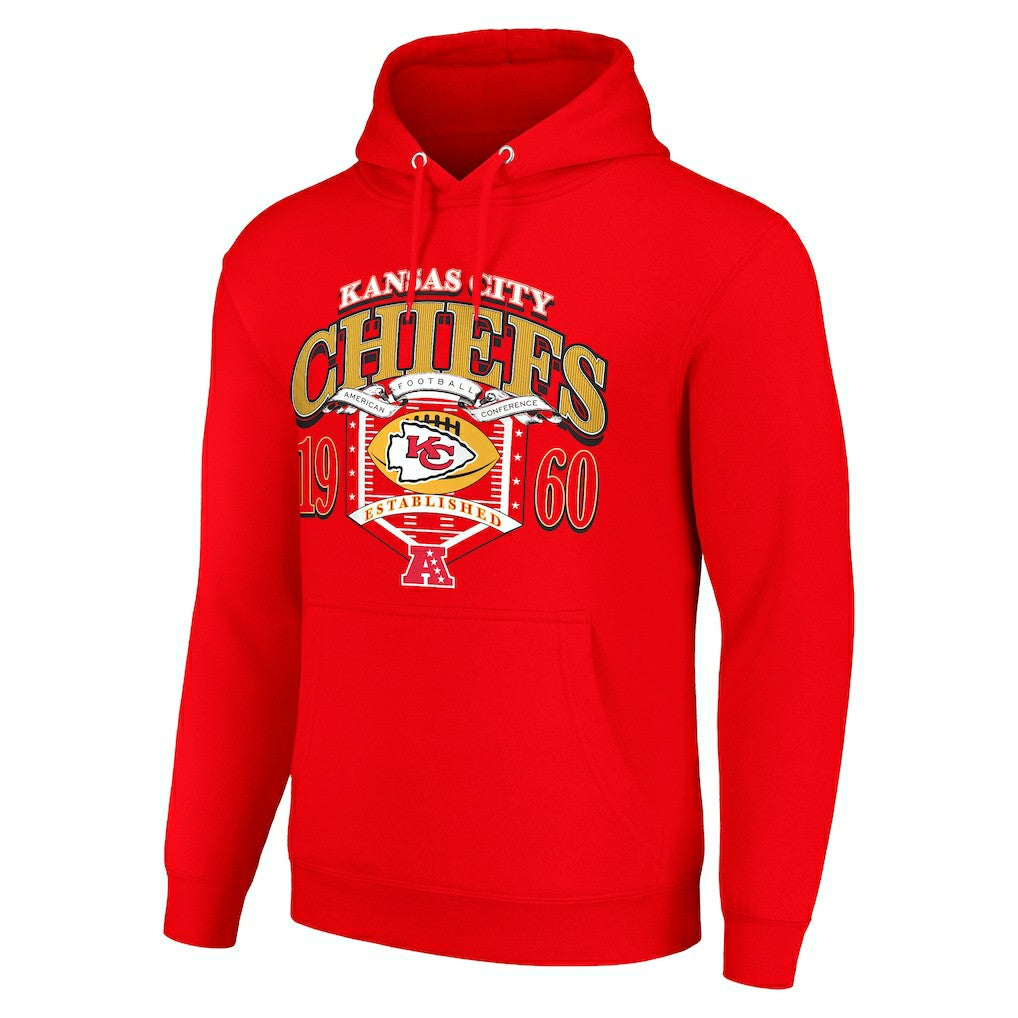 Kansas City Chiefs Starter 80s Retro Pullover Hoodie - Red Hoodies