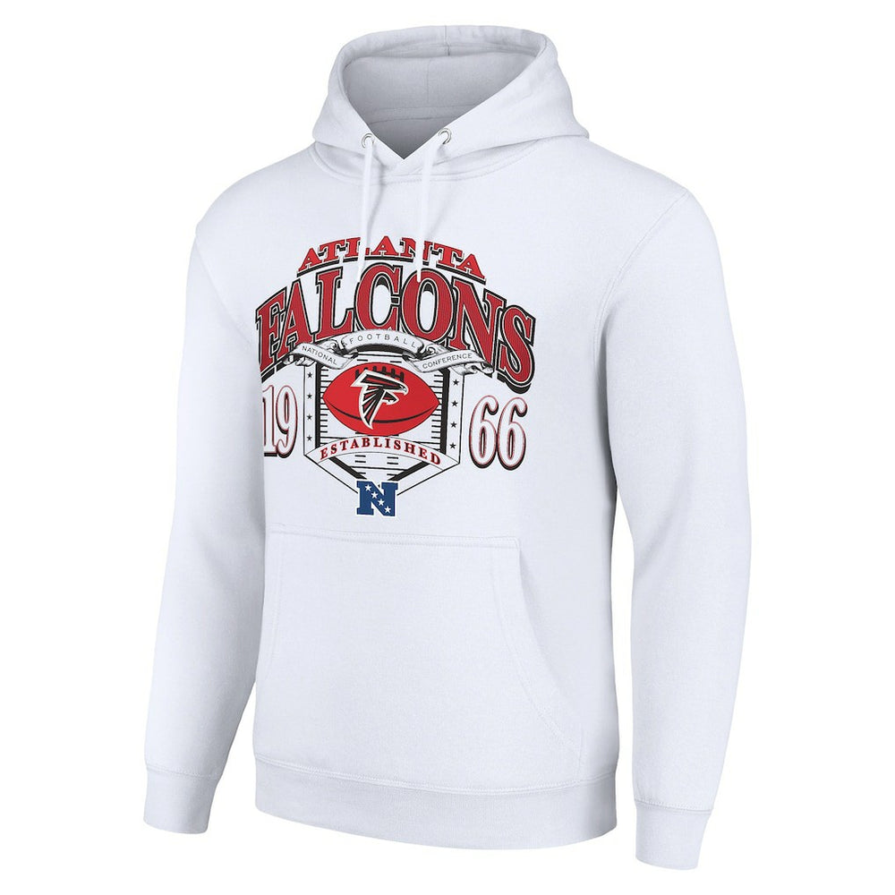 Atlanta Falcons Starter 80s Retro Pullover Hoodie - White Hoodies