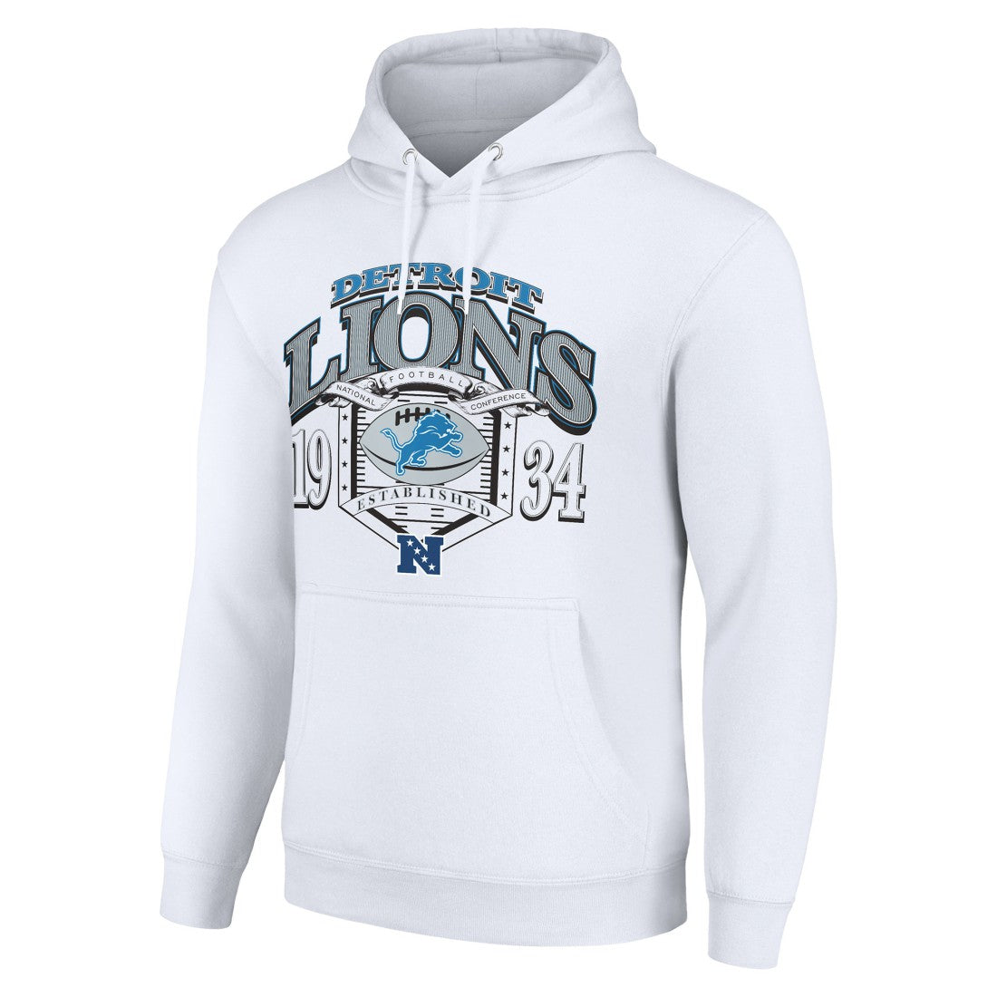 Detroit Lions Starter 80s Retro Pullover Hoodie - White Hoodies