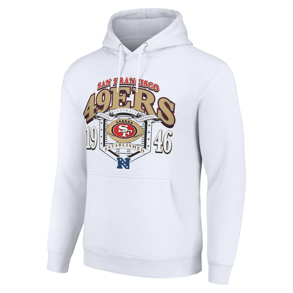 San Francisco 49ers Starter 80s Retro Pullover Hoodie - White Hoodies