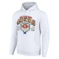 San Francisco 49ers Starter 80s Retro Pullover Hoodie - White Hoodies
