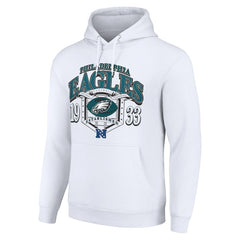 Philadelphia Eagles Starter 80s Retro Pullover Hoodie - White Hoodies