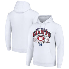 New York Giants Starter 80s Retro Pullover Hoodie - White Hoodies