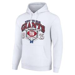 New York Giants Starter 80s Retro Pullover Hoodie - White Hoodies
