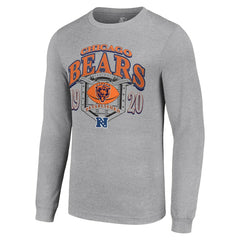 Chicago Bears Starter Retro Long Sleeve Graphic T-Shirt - Heather Gray T-shirts